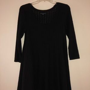 Black crochet dress